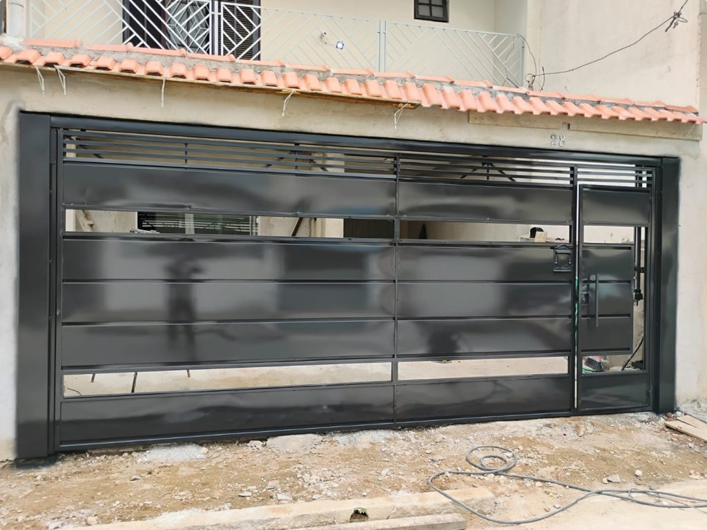 Fabricante de portão tubular com chapa em Santo André